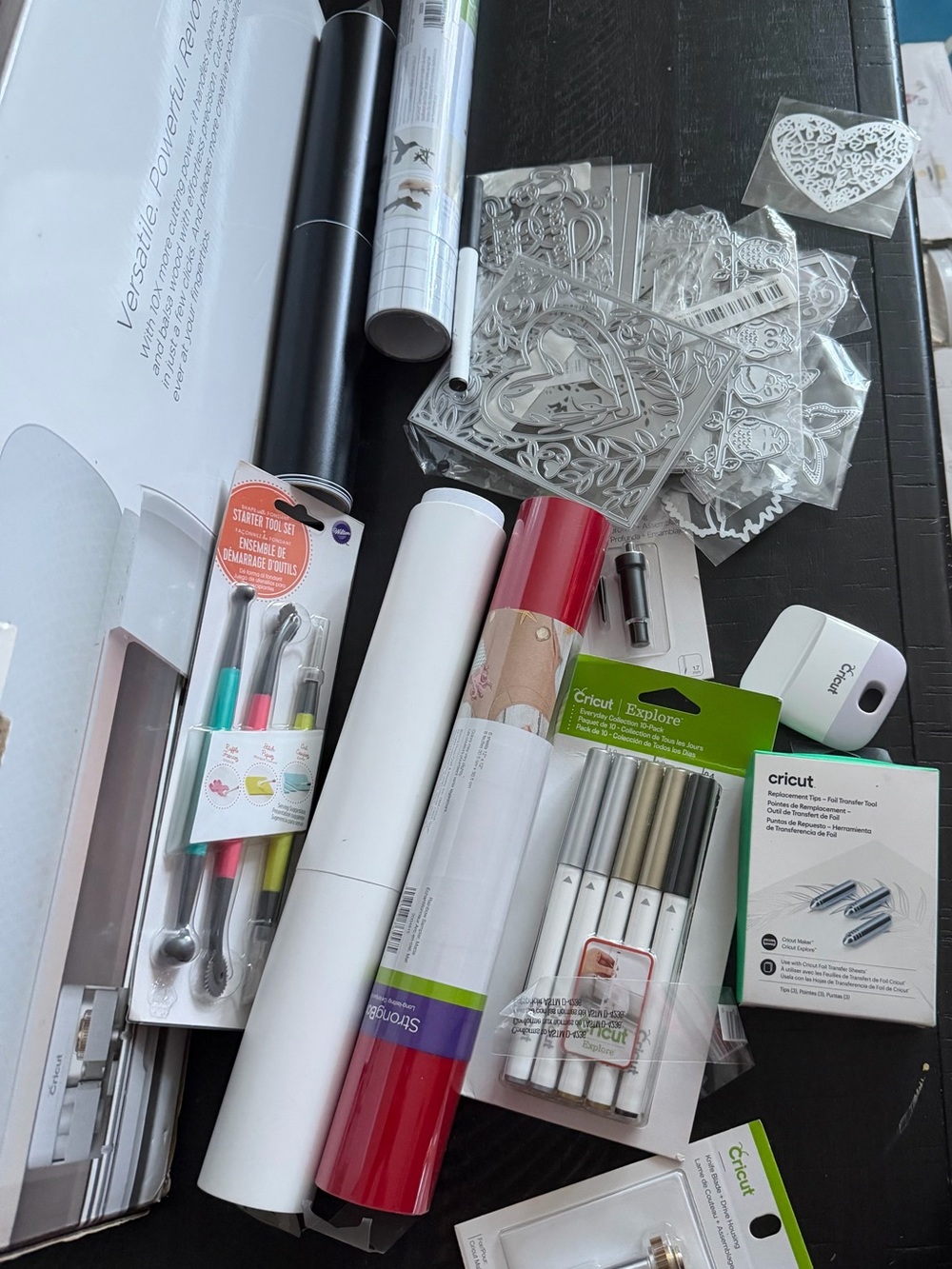 Cricut Craft Supplies Bundle with White, Red, Black